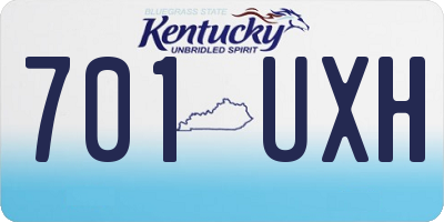 KY license plate 701UXH