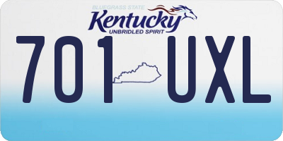 KY license plate 701UXL