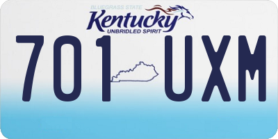 KY license plate 701UXM