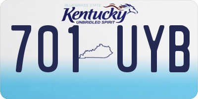 KY license plate 701UYB