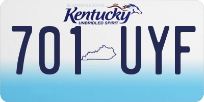 KY license plate 701UYF
