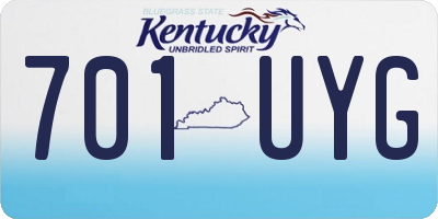 KY license plate 701UYG