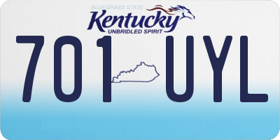 KY license plate 701UYL