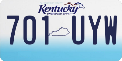 KY license plate 701UYW