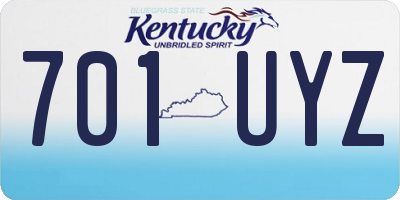 KY license plate 701UYZ