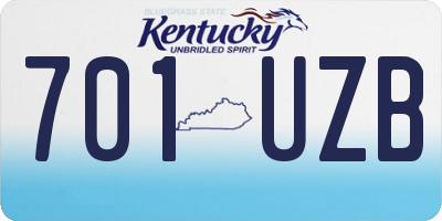 KY license plate 701UZB