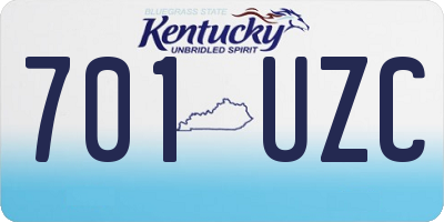 KY license plate 701UZC