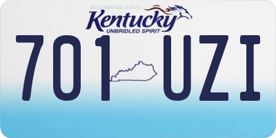KY license plate 701UZI