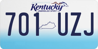 KY license plate 701UZJ