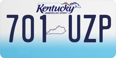 KY license plate 701UZP