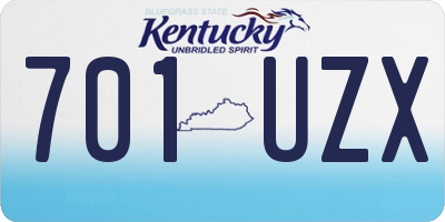 KY license plate 701UZX