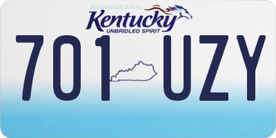 KY license plate 701UZY