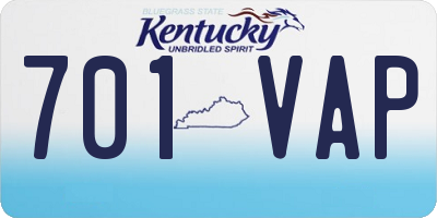 KY license plate 701VAP