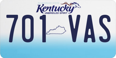 KY license plate 701VAS
