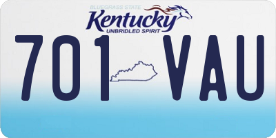 KY license plate 701VAU