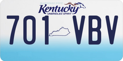 KY license plate 701VBV