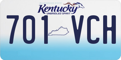 KY license plate 701VCH