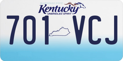 KY license plate 701VCJ