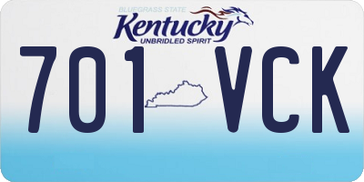 KY license plate 701VCK