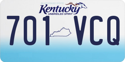 KY license plate 701VCQ