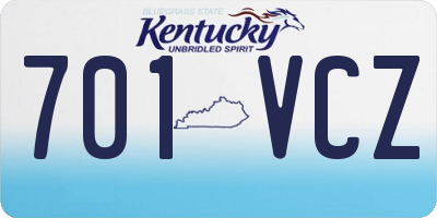 KY license plate 701VCZ