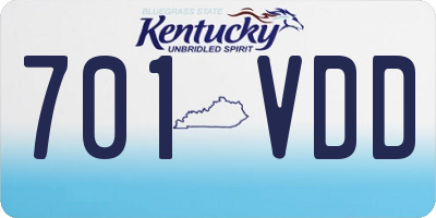 KY license plate 701VDD