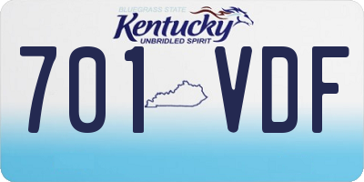 KY license plate 701VDF