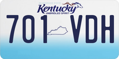 KY license plate 701VDH