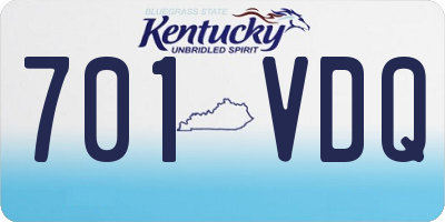 KY license plate 701VDQ
