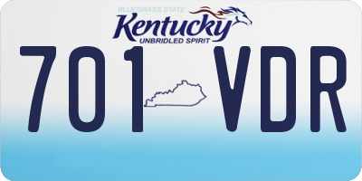 KY license plate 701VDR
