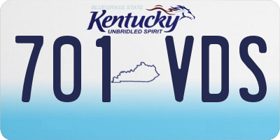 KY license plate 701VDS