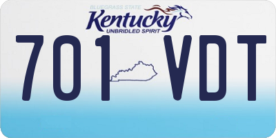 KY license plate 701VDT