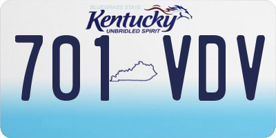 KY license plate 701VDV