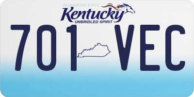 KY license plate 701VEC