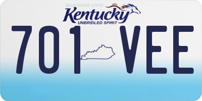 KY license plate 701VEE
