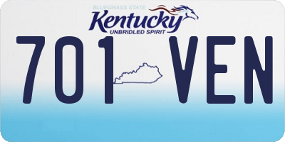KY license plate 701VEN