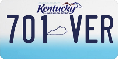 KY license plate 701VER