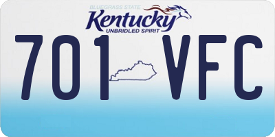 KY license plate 701VFC