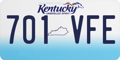 KY license plate 701VFE