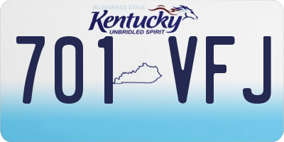 KY license plate 701VFJ