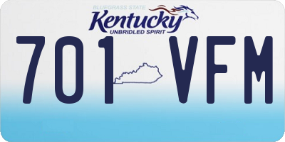 KY license plate 701VFM