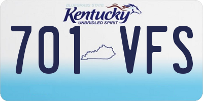 KY license plate 701VFS
