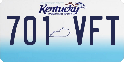 KY license plate 701VFT
