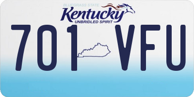 KY license plate 701VFU