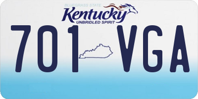 KY license plate 701VGA