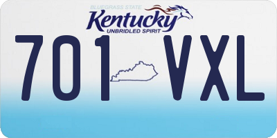 KY license plate 701VXL