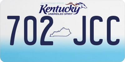 KY license plate 702JCC