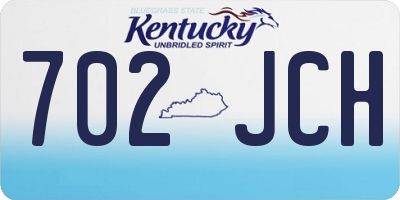 KY license plate 702JCH