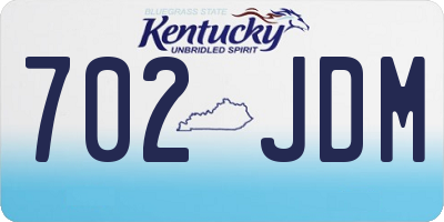 KY license plate 702JDM