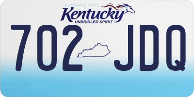KY license plate 702JDQ